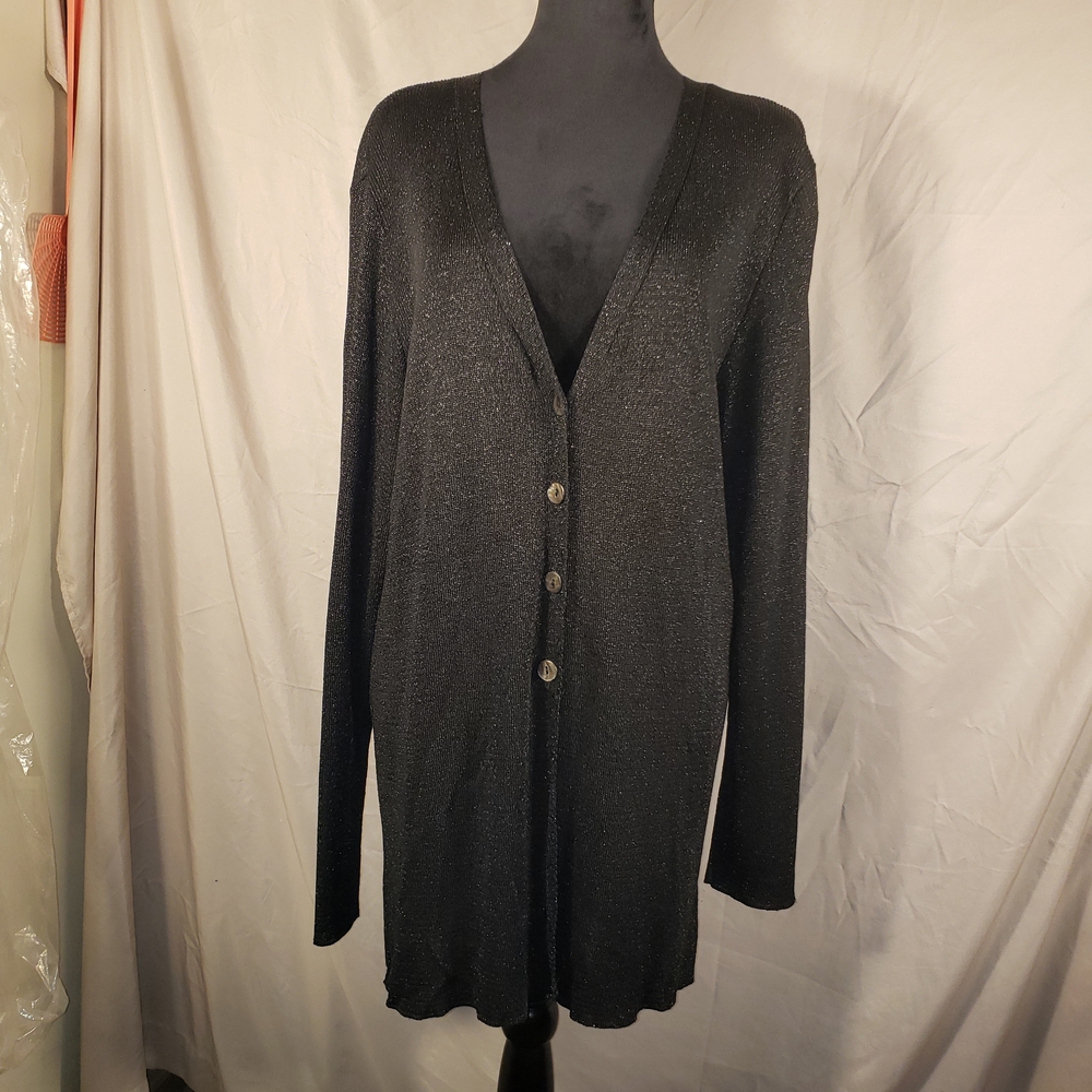 Barocco Elegant Black Women's Cardigan - XL
